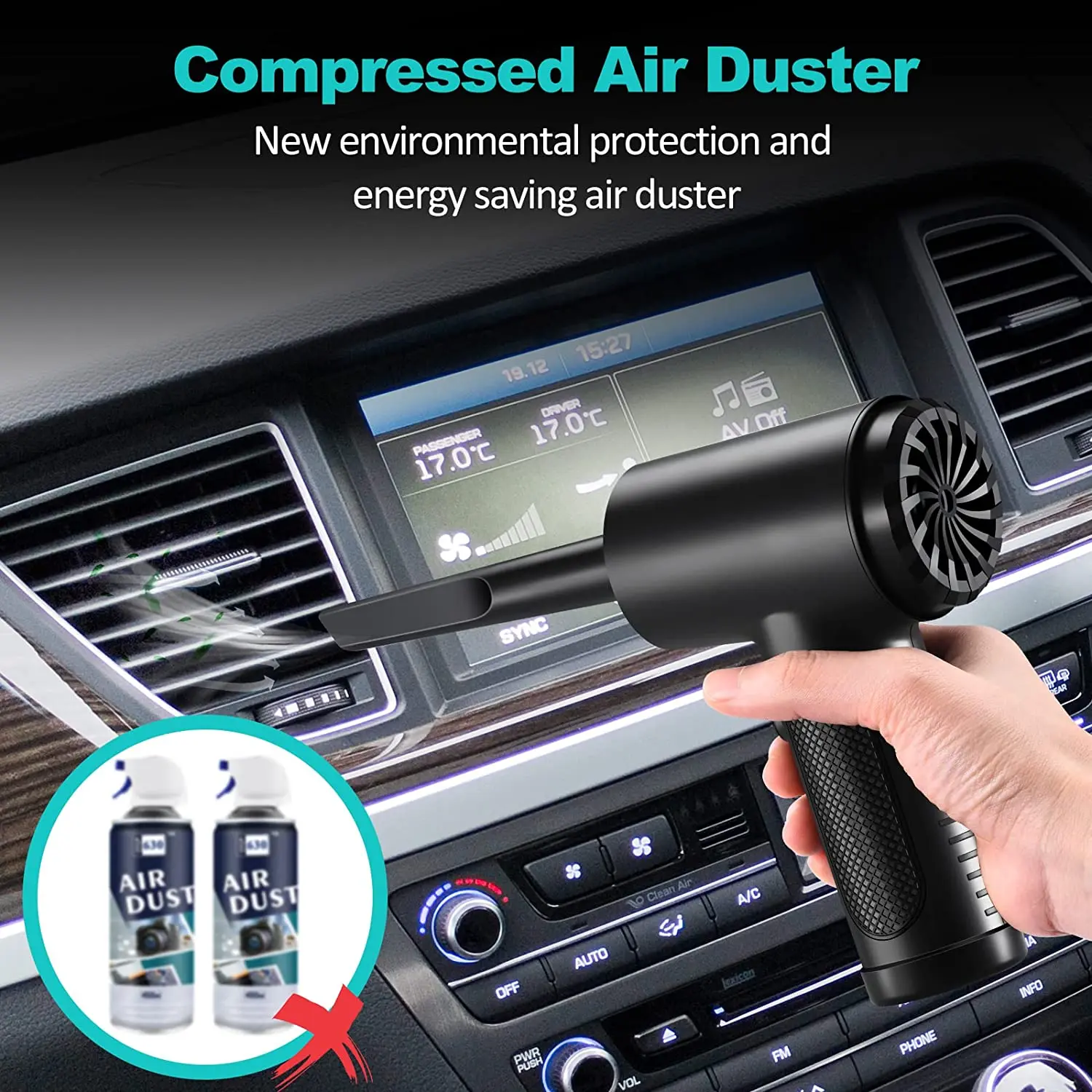 Portable Electric Wireless 7000pa Car Vacuum car Cordless Mini Vacuum Cleaner 51000rpm compressed computer air duster car drying