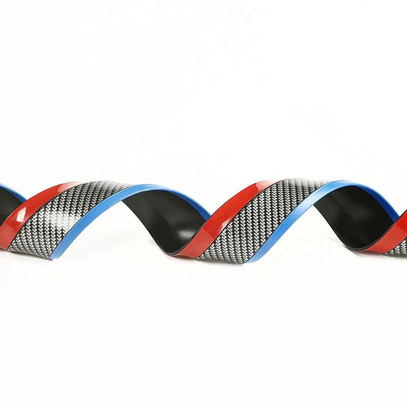 Universal Auto Body Lip Skirt Splitter Carbon Fiber Rubber Sleeve Bumper Guard Front Side Skirt Car Bumper Lip