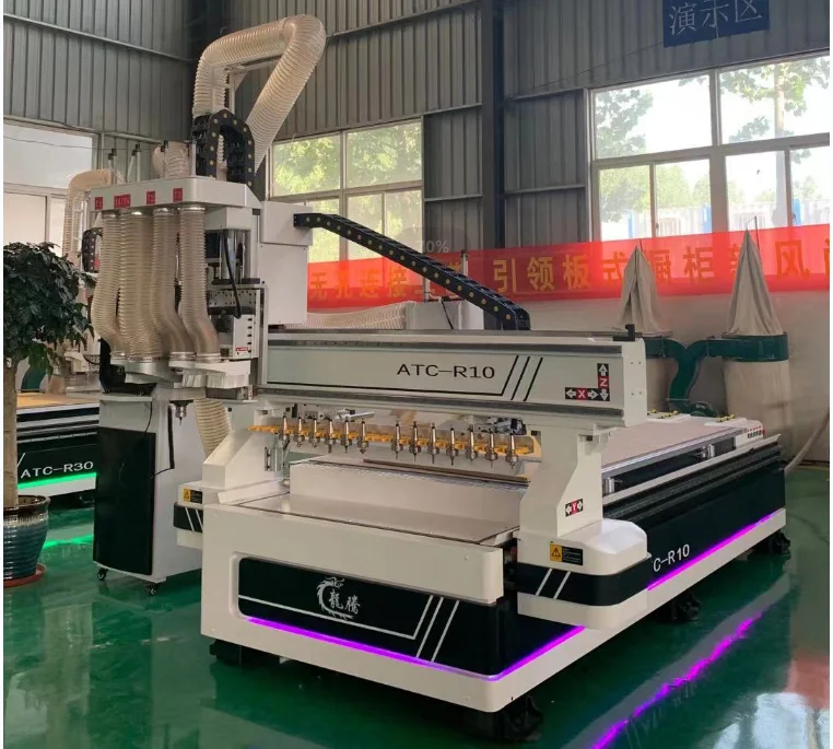 Economic model atc cnc router engraving machine 1325 professional supply provide vacuum table