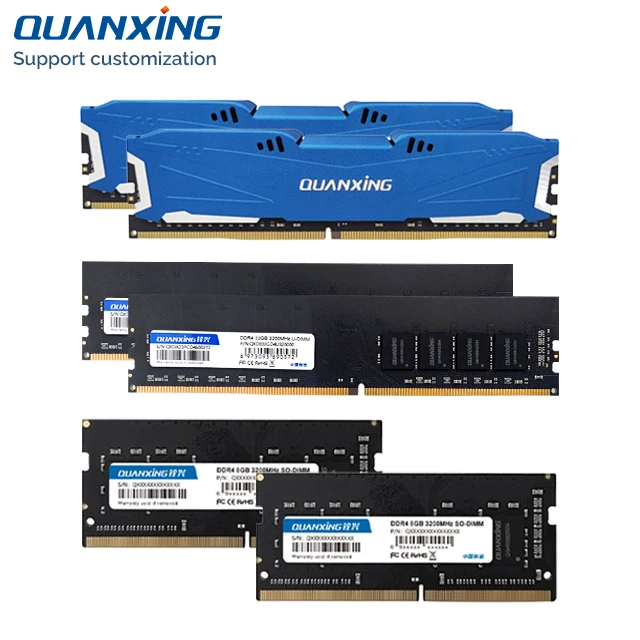 RAM DDR4 4G 8G 16G 32G 2666MHz 3200MHz SO-DIMM U-DIMM Memory Module 4GB 8GB 16GB 32GB PC Desktop Laptop DDR4 RAM