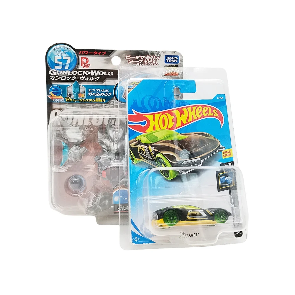 Custom Plastic Hot Wheels Carded Cars Clamshell Protection Display Case