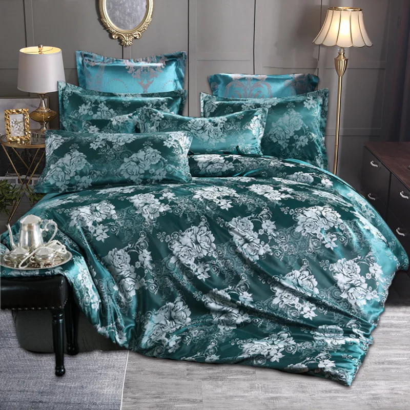 2Pcs/3PcsLuxury Satin Jacquard 100% Cotton Bedding Sheet Set For All Seasons Comforter Bedding Set