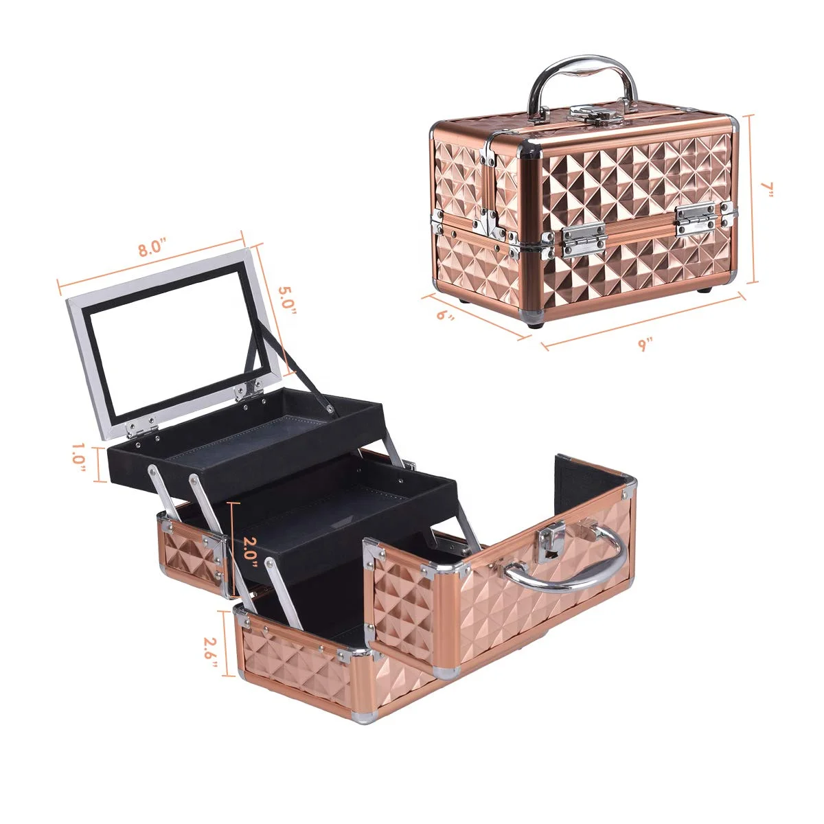 wholesale manufacturer professional cosmetic case trolley beauty case makeup kit box makeup Set Bag