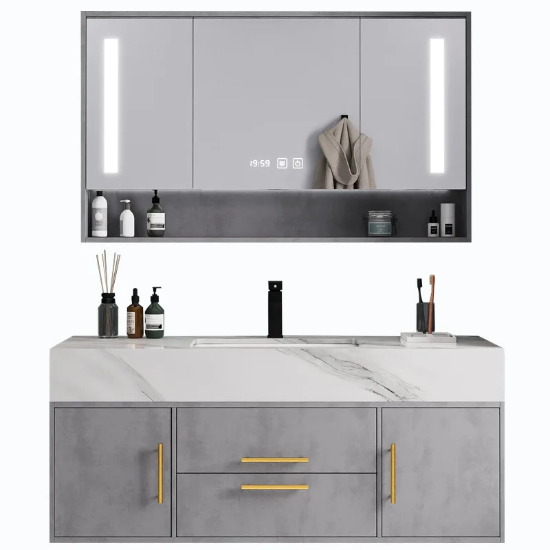 Euro Style High End Bathroom Vanity Black And White Cabinet 36 Inch Bath Vanity Set With a Sink