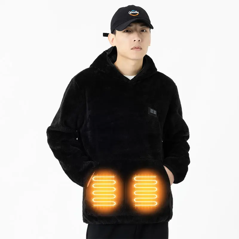 Customized logo Electric Heated Jacket With Battery Pack Men USB Rechargeable Self Heating Jacket