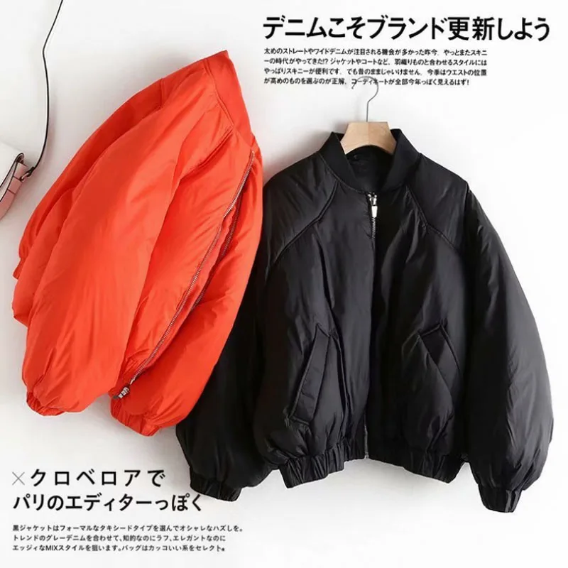New Fashion Korea Style  Women Winter Short Padded  Warm Zipper Jacket