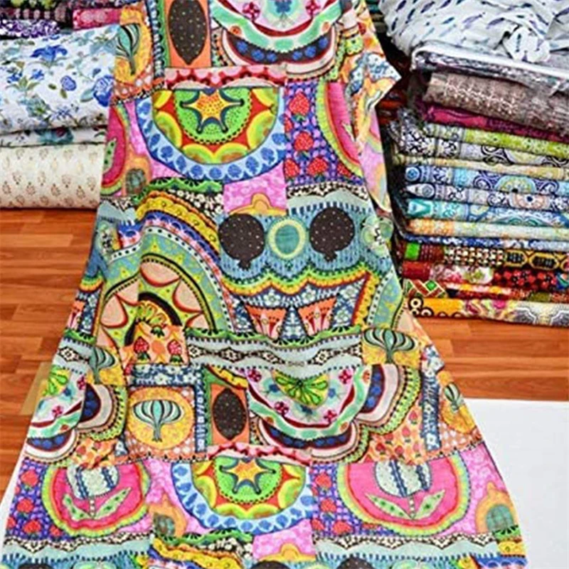 Modern outdoor floral chic custom print baby fleece tapestry embroidered boho blooms cotton jersey fabric by the yard