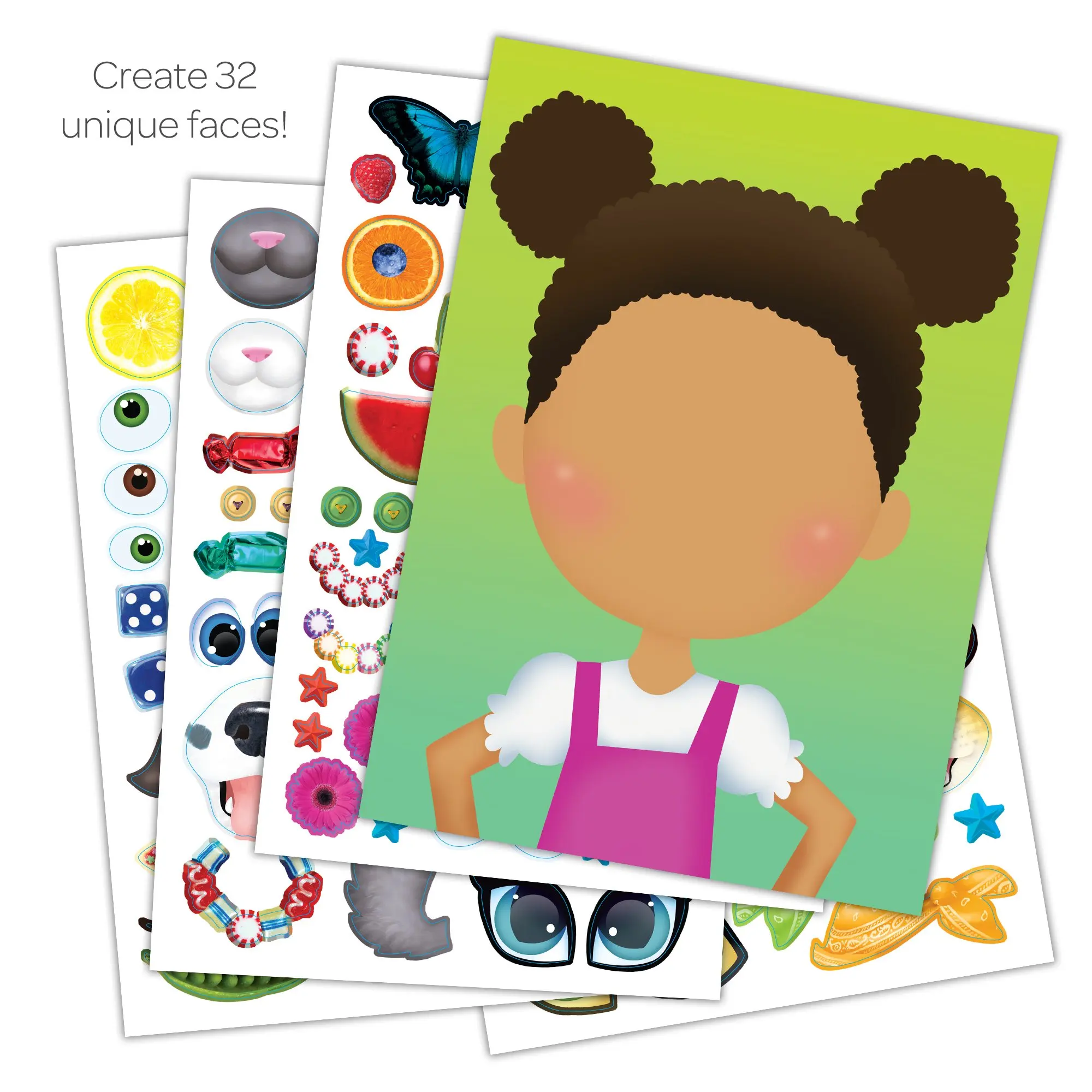 DIY make a animal face change sticker sheets for kid Create-A-Face Sticker Pad