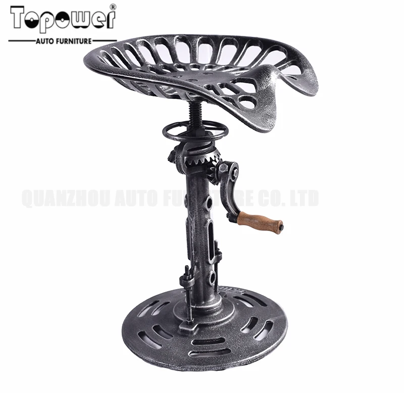 Industrial antique cast iron bar stool for kitchen counter outdoor furniture