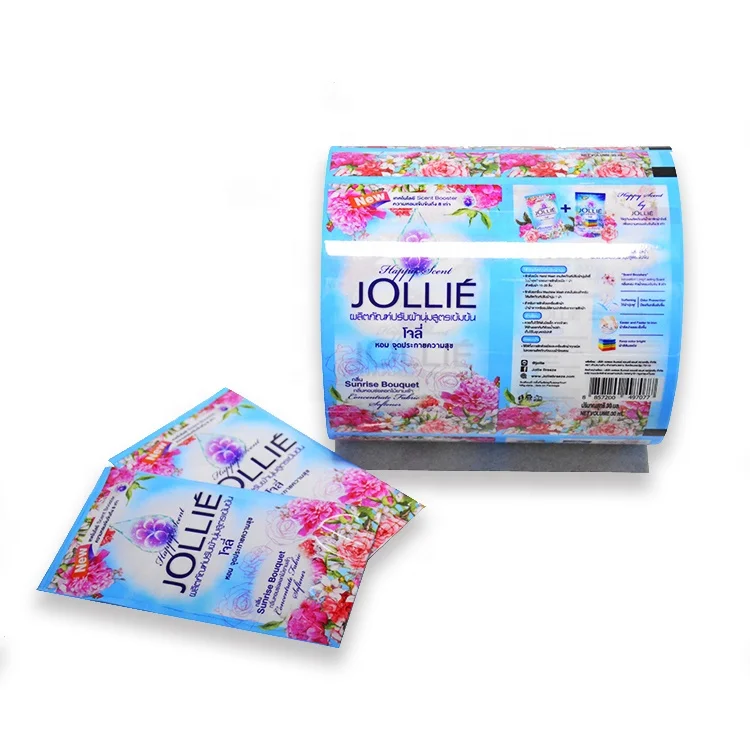 Custom Printing Waterproof Mylar Sachet Soap Detergent Packing Wrapping Plastic Film Lamination Packaging Film Roll for Liquid