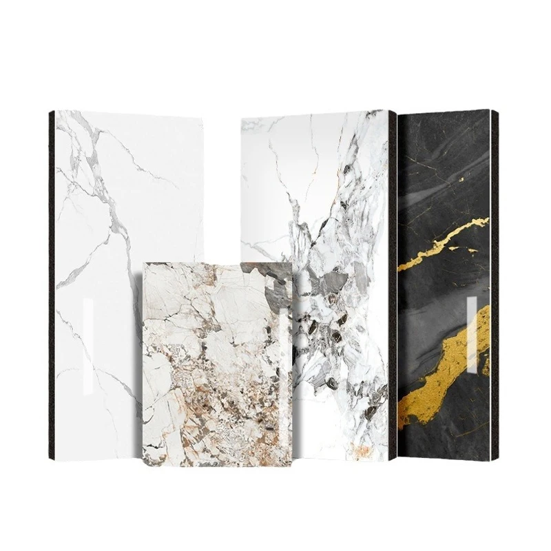 Flexible Bamboo Charcoal Fiber Marble Sheet Wood Veneer PVC Wall Panel & Board