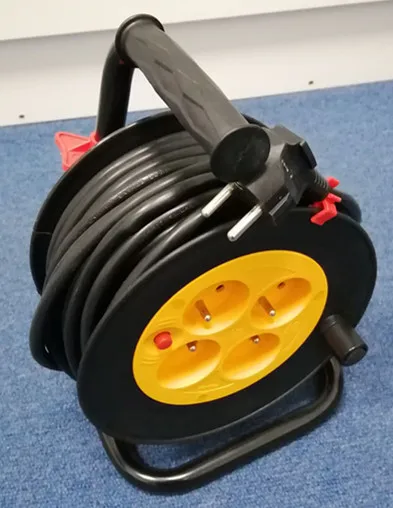 European Retractable Reel Drum Retractable Electric Plug Extension Cable Reel