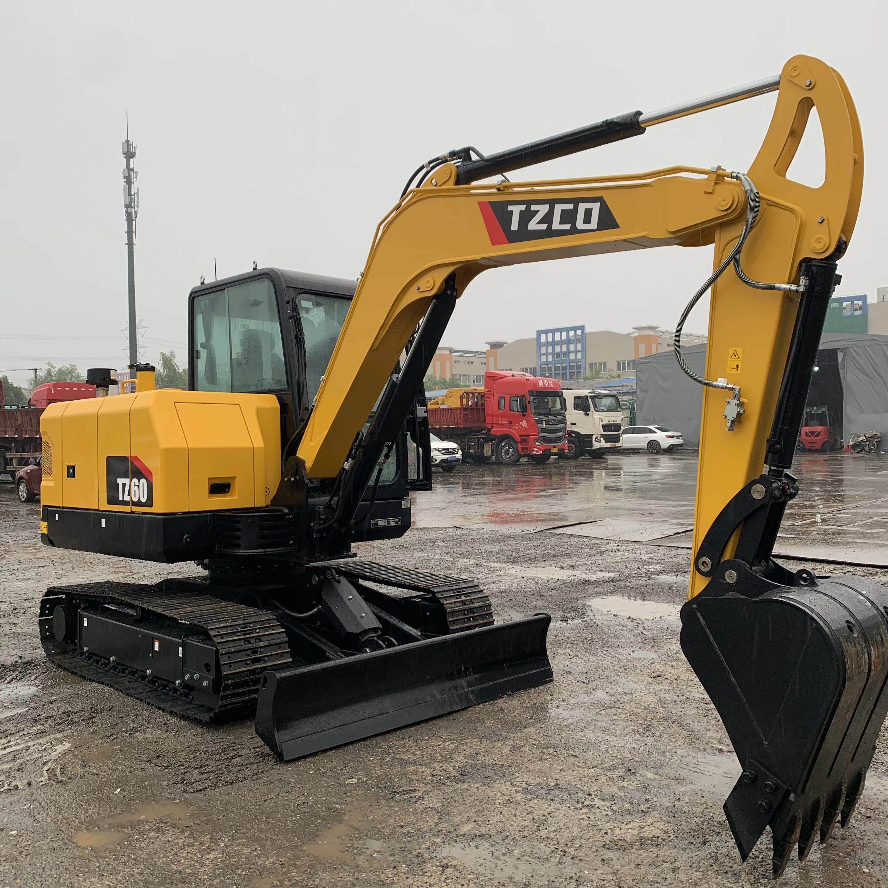 LIZHI freeshipping New excavator 6 ton TZCO TZ60 Yanmar engine Parker valve Kawasaki Main pump 6ton mini nexcavator for sale