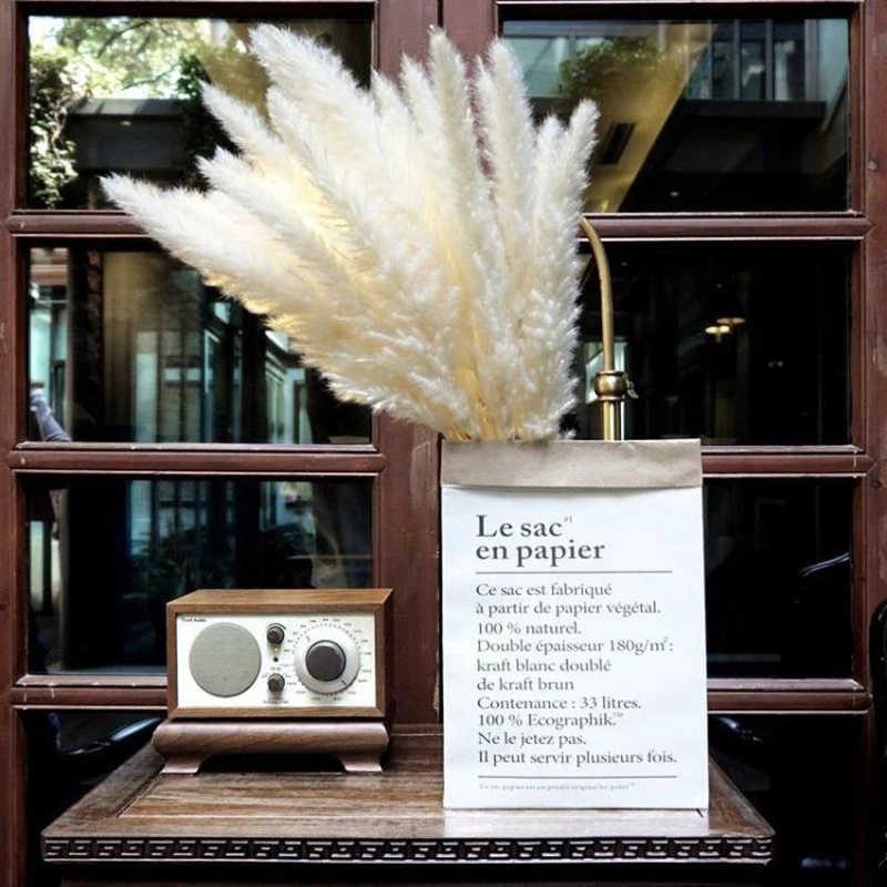 15pcs/bundle  60CM Dried pampas grass Eternal flower Amazon hot sales Decorative Flowers & Wreaths length cuttable