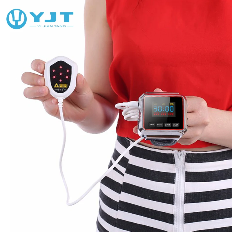 650nm Laser Medical Wrist Watch Laser Acupuncture High Blood Pressure Cold Laser Therapy Rhinitis High Blood Fat High Bl
