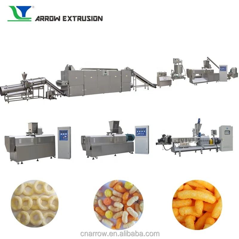 Best Quality Puffed Cheese Ball Snacks Making Machine Corn Puff Snack Extruder