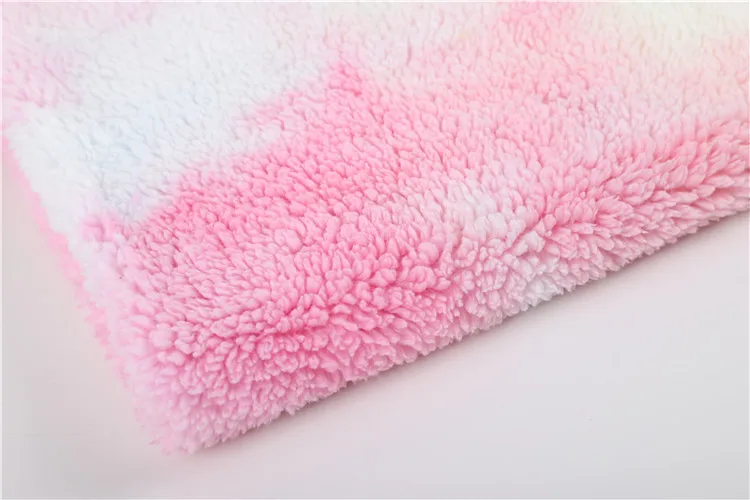 2019 china tie dye technology beautiful printed fleece blanket fabric