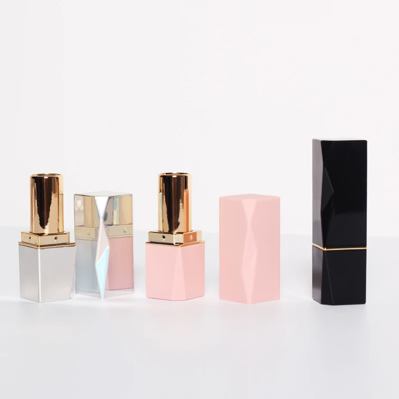 New lipstick plastic packaging material square magic color appearance process lip balm empty tube