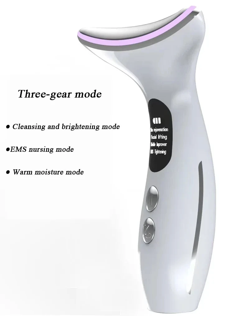 3 in 1 Neck Face Beauty DeviceEMS Technology Vibration Face Massager Facial Sculpting Tool for Double Chin Thermals