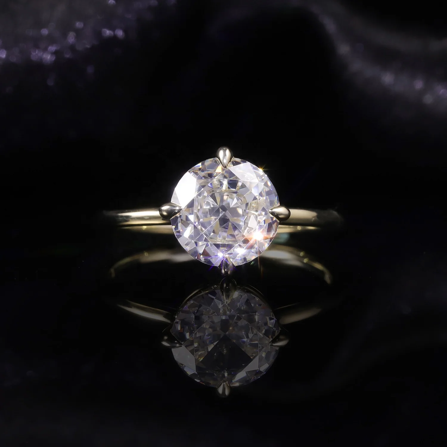 1 Carat Synthetic Solitaire Diamond Engagement Ring EFG SI-VS 14K 18K Lab Created Diamond Luxury Wedding Rings