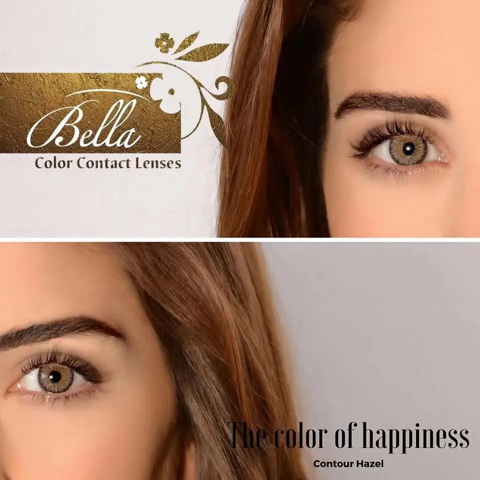 Wholesale belle Style Soft Contact Lenses Contour Hazel yearly comfortable and shinny hotsale 2019 Dia 14.2mm cheap price