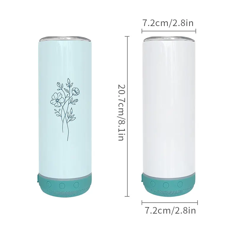USA Hot Sale 20 oz Smart Water Bottles Wireless Music Player Speaker Tumbler Sublimation Blanks With Speaker