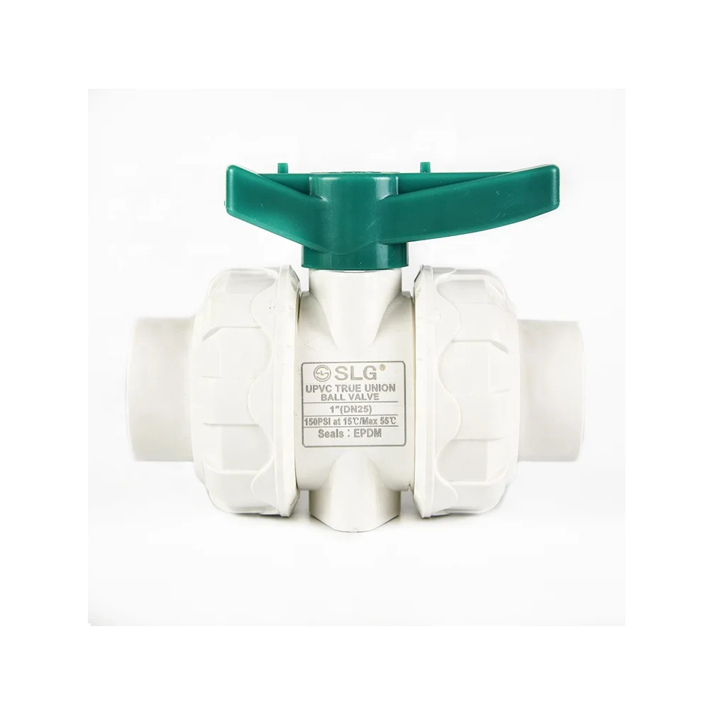 High quality double pvc true union brass ball valve