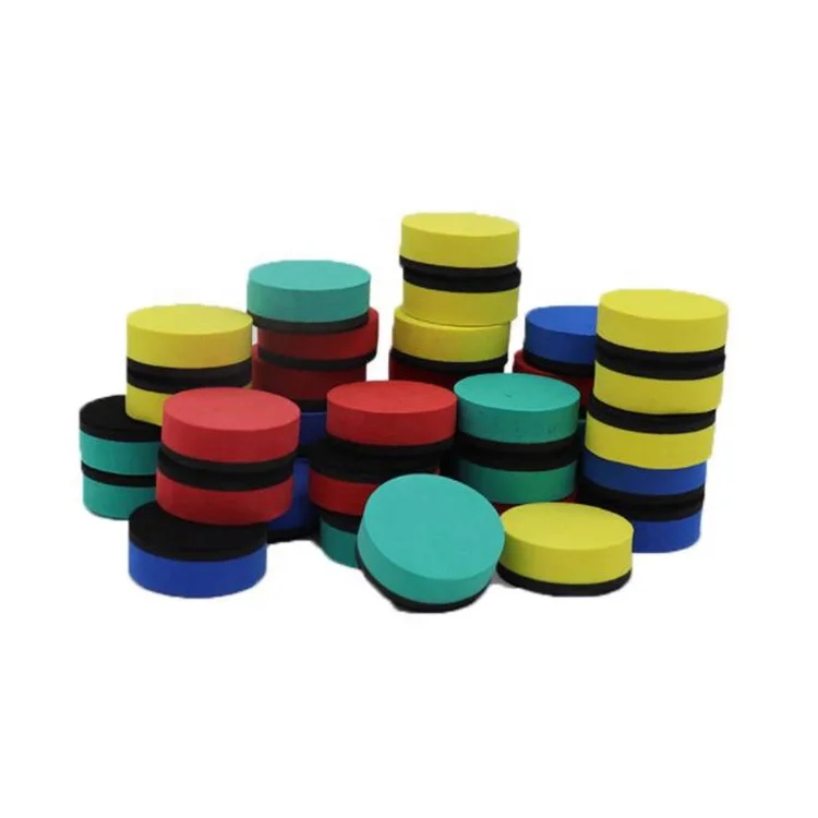 STASUN small size round customized Logo dry erase EVA magnetic felt white board eraser