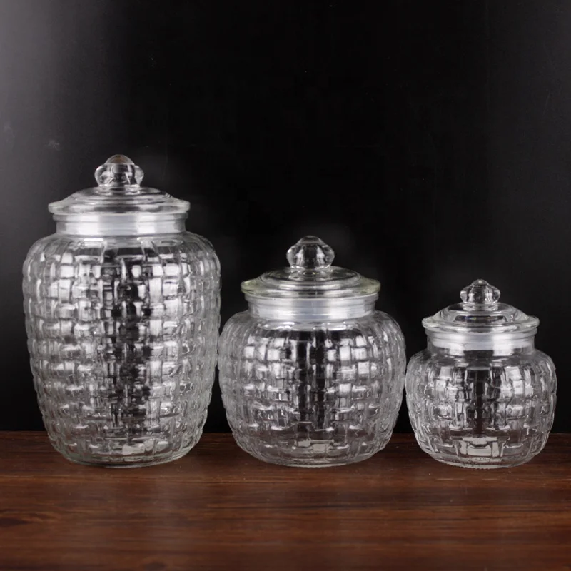 Glass Jars with Airtight Lid Canisters Sets for the Kitchen for Cookies Flour, Sugar, Rice