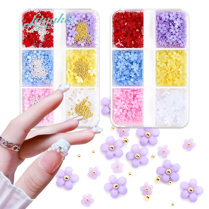 Wholesale resin flower nail art decoration nail accessories
