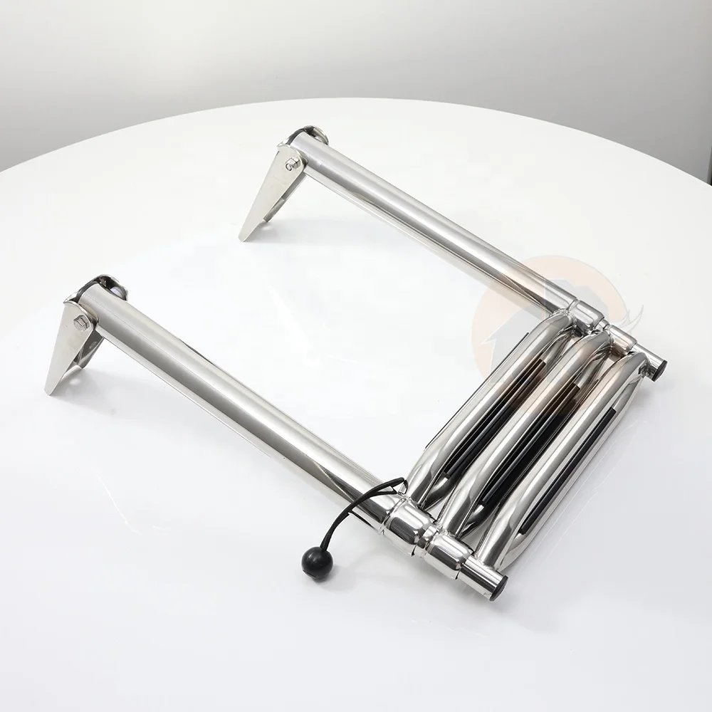 Wholesale cheap 316 Stainless Steel Telescoping 3 Step Boat Ladder