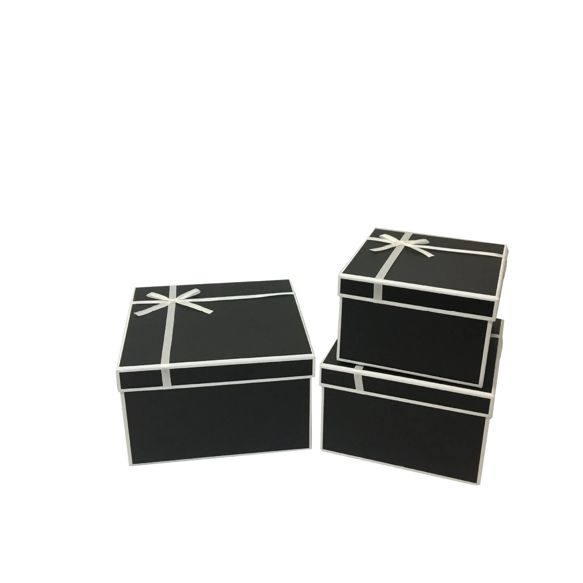 Simple square gift box three-piece set with hand flower box packaging soap flower box