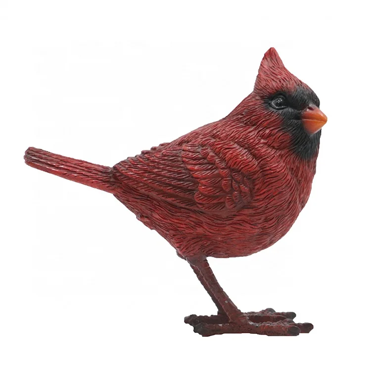 Праздничный deor, горячая Распродажа, статуэтки из смолы, канарская красная птица, индивидуальный дизайн, кардинальная красная птица, рождественские украшения $