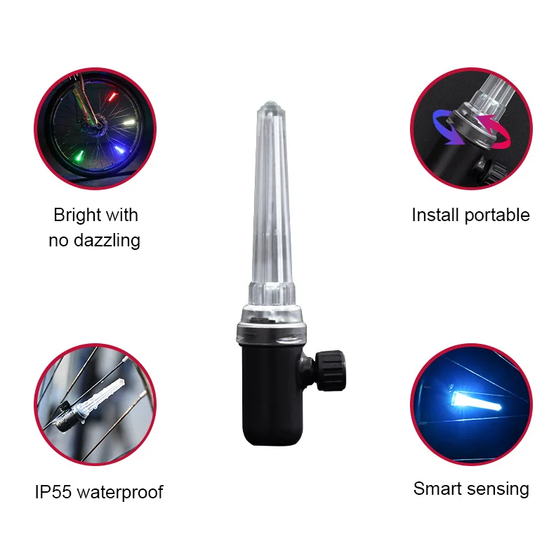 bicycle accessories light IP55 waterproof bicycle wheel spoke light multicolor cycling light