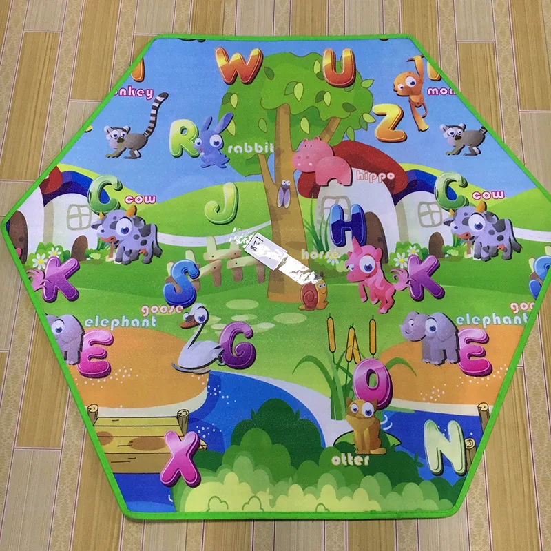 Children playpens round hexagonal baby crawling baby crawling mats ball pool mats customized baby play mat