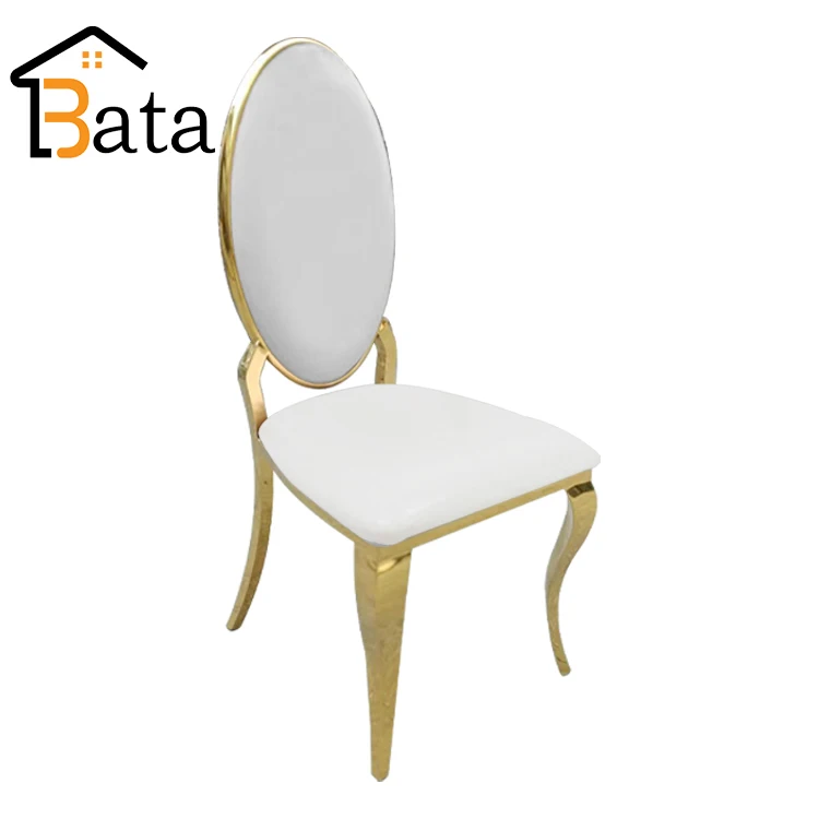 Свадебный стул из нержавеющей стали цвета розового золота с круглой спинкой для мероприятий в Вашингтоне