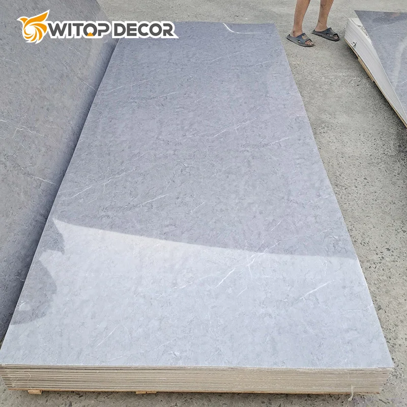 Factory High Glossy Marble Sheet Uv Coating Pvc Marble Decorative Plastic Sheets Uv Wall Panels
