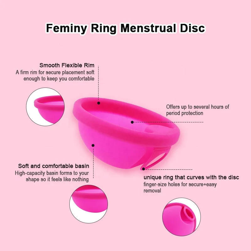 Wholesale 100% Medical Grade Silicone Reusable Menstrual Cup disc Menstrual Disc
