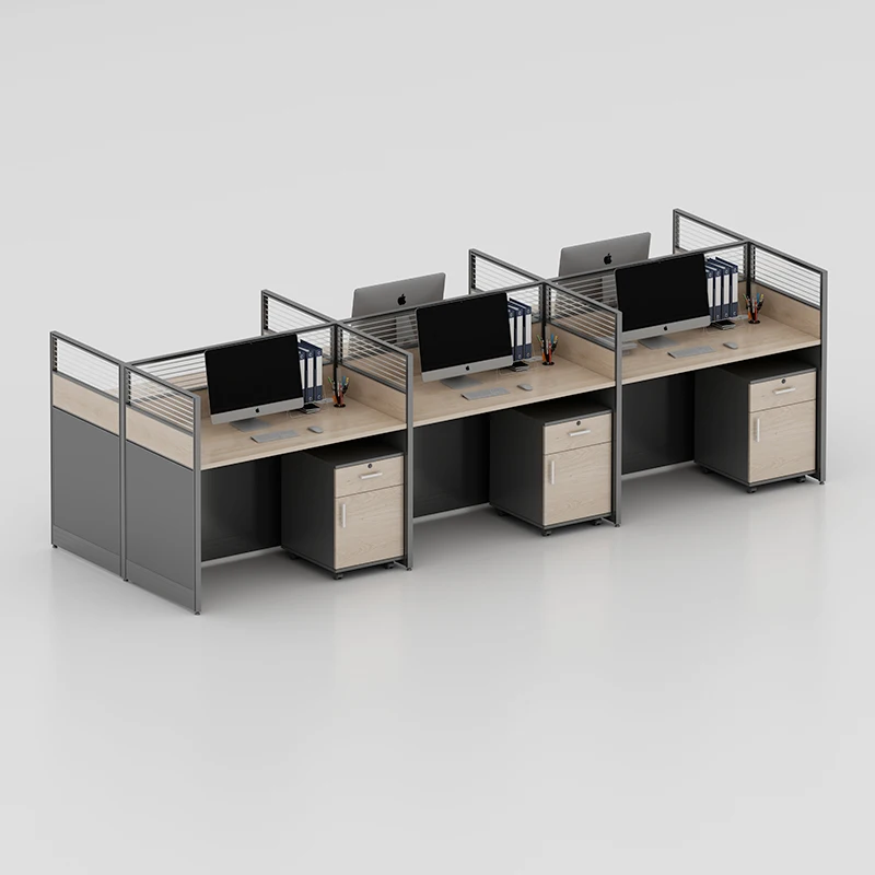 Modern Office Cubicle Partition Workstation Modular 6 8 10 Seater Office Desk Workstation For Office Room