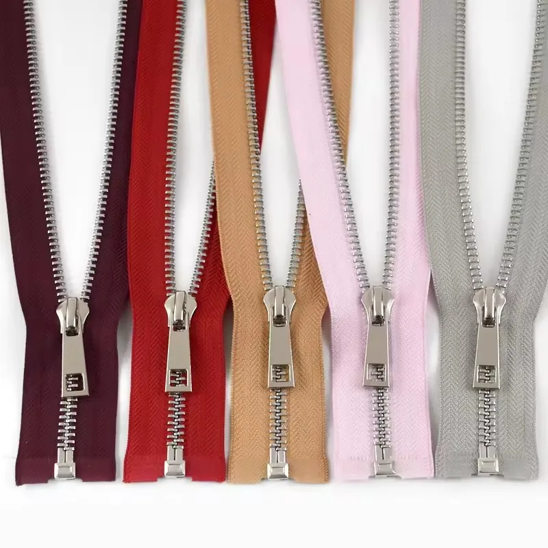 5# DIY Garment Sewing Metal Zipper Accessories Bag Clothes Jacket Alloy Zip Puller Open End Alloy Zippers