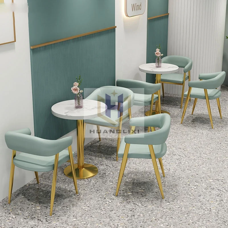 Restaurant Sets Furniture Dining Table with Chairs Coffee Shop Furniture Cafe Tables and Chairs Fast Delivery