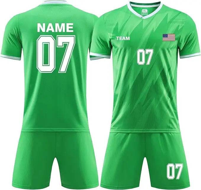 Custom Polyester Breathable Mens Sports Football Jersey Soccer Uniforms Sets Soccer Wear Jersey Set Football Kits Full Set