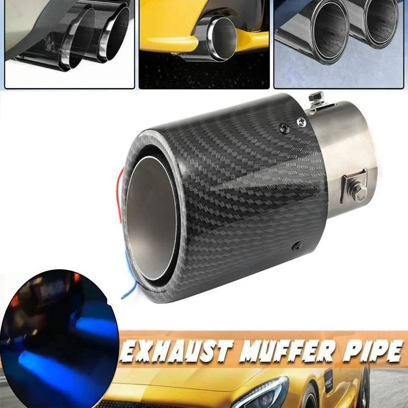Car Turbo Sound Whistle Simulator Vehicle Refit Device Exhaust Pipe Turbo Sound Whistle Car Muffler Carbon Fiber Light