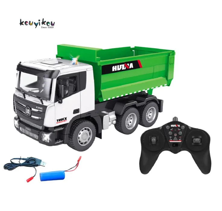 KYK New 2022 Huina 1556 1/18 Scale RC Dump Truck Remote Control Construction RC Car Kids Toy