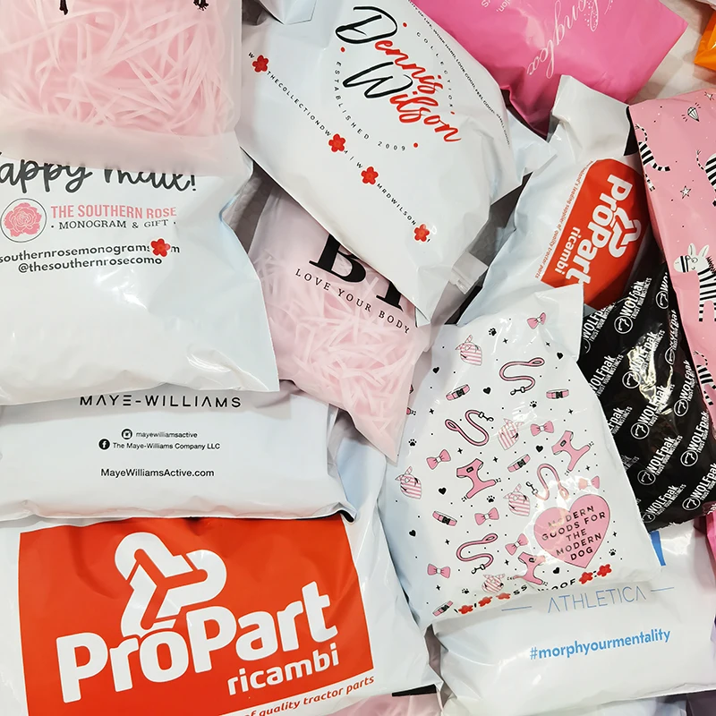 Custom Logo Clothing Poly Mailer Mailing Bags Courier Pouch Shipping Envelope Clothing Plastic Packaging Bags