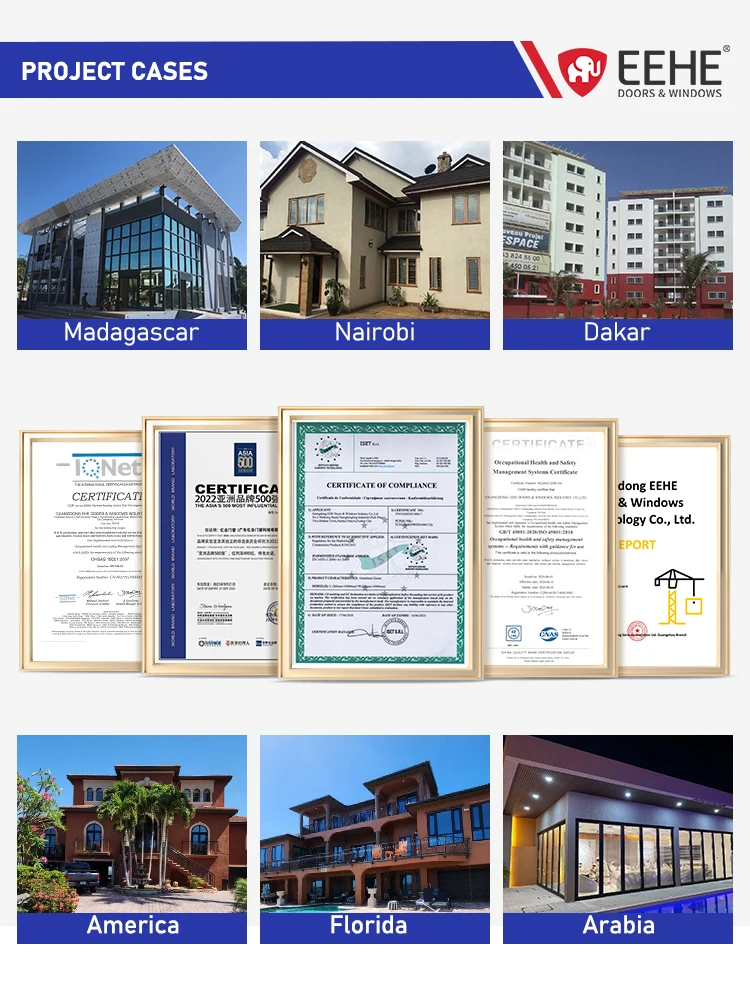 EEHE double-hung aluminum alloy casement windows custom glass aluminum alloy electric single-hung windows