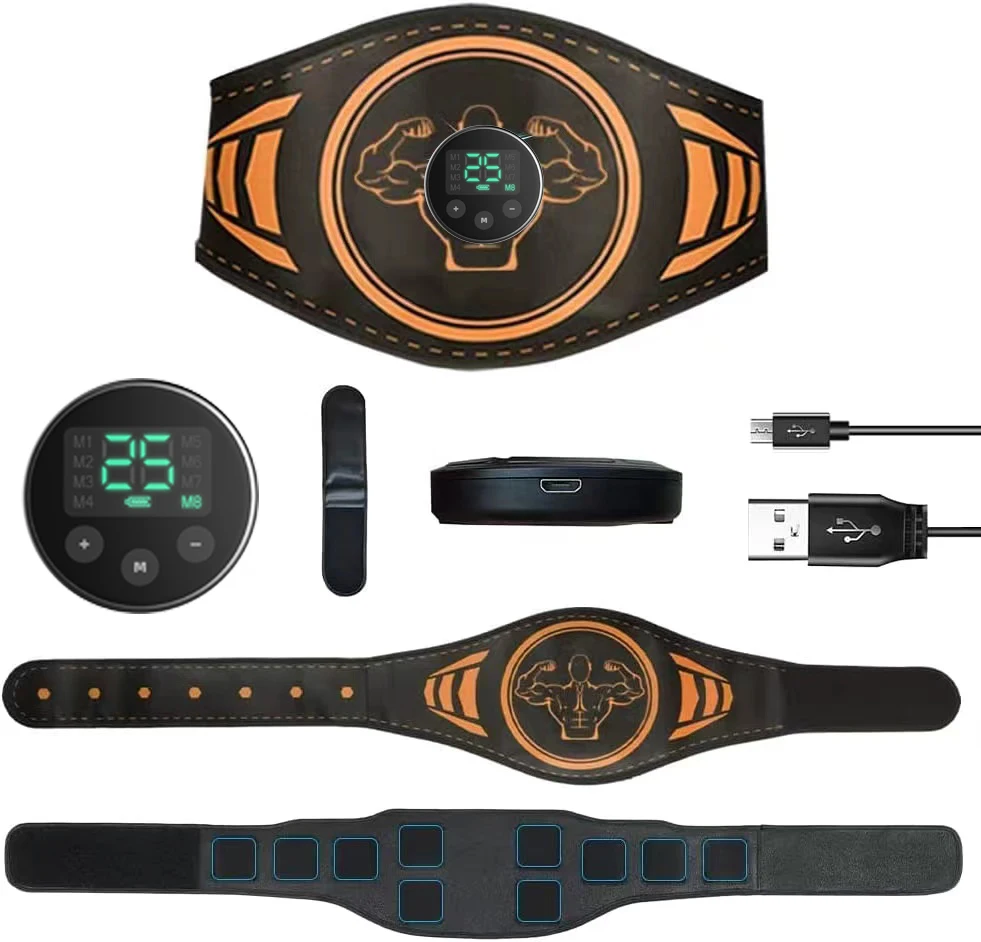 new products 2024  Ems Muscle Stimulator Fat Burning Slimming Weight Loss Belt Male Belly EMS  Belt 8 modes 25 levels