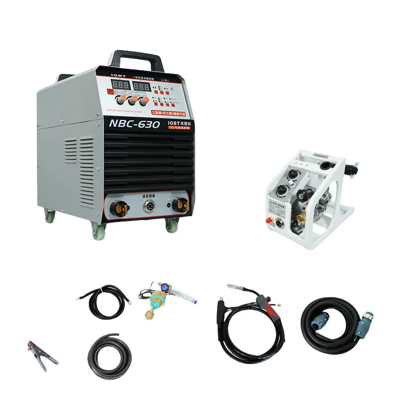 NBC-630A Manual Gas-Shielded MIG Welders Three-in-One Machine with 3-Meter Welding Gun Wire and 5-Meter Control Wire