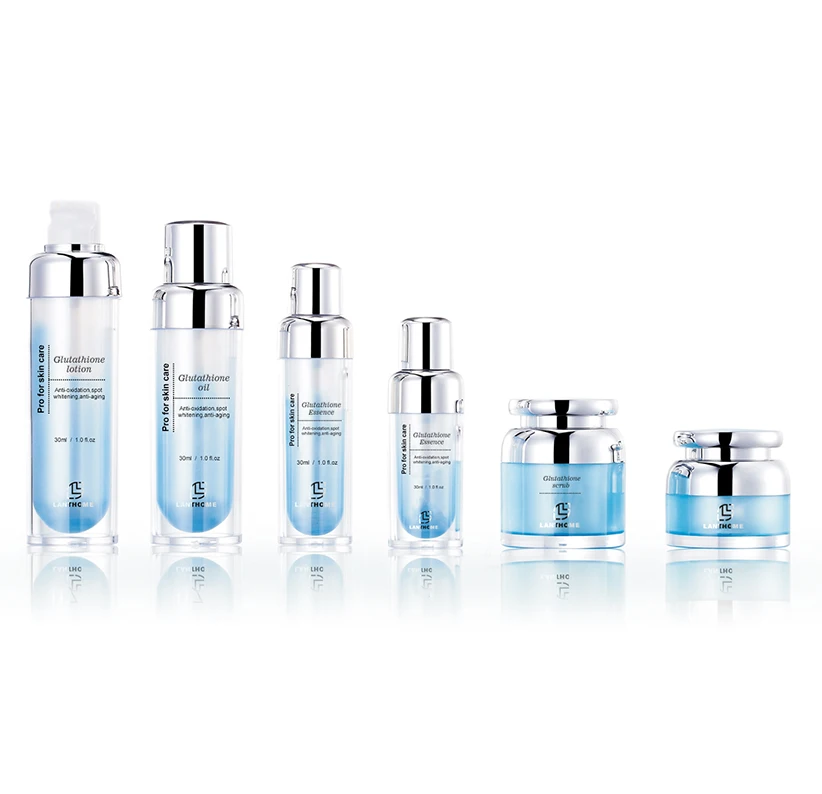 private label organic 100% pure hyaluronic acid and vitamin c skin facial whitening comprime glutathione serum set