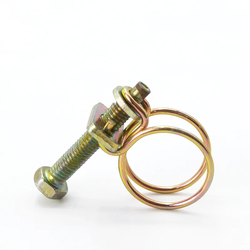 High Quality Stainless Steel Double Wire Circular Spiral Hose Clamp with Turn Key